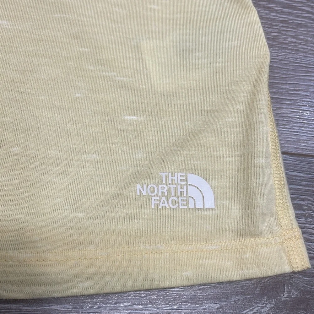 The North Face V-Neck Slub Cap Sleeve Tee Yellow M - Picture 4 of 12